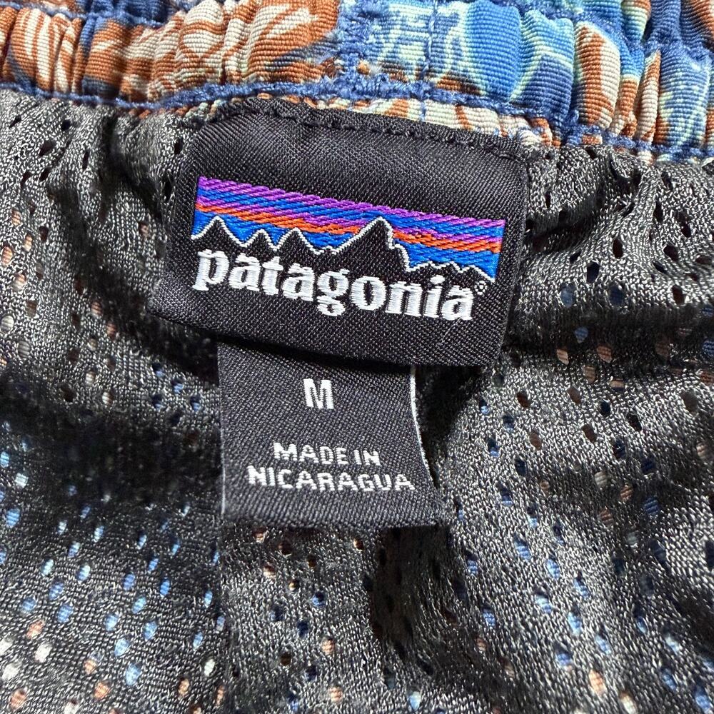 Patagonia Baggies Shorts 5" Hevea Leaves Blue Mesh Swim Trunks Men’s Medium - Picture 4 of 7